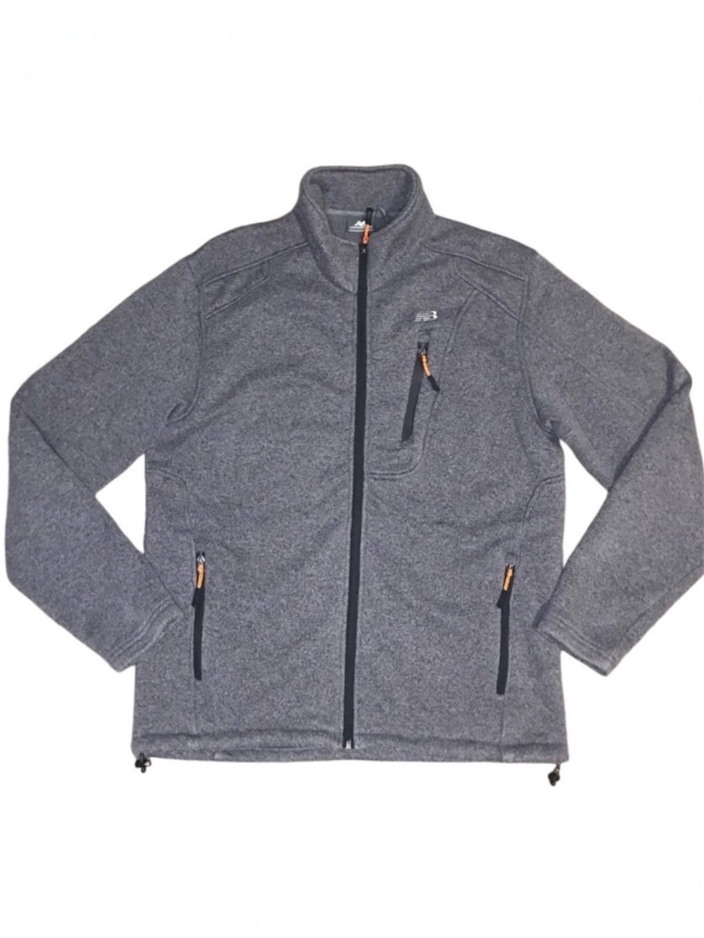 New Balance Zipper Front Fleece Jacket in Gray Men’s Size Large